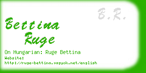 bettina ruge business card